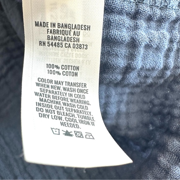 NEW! Aerie Gauzy Cover Up Shirt Blue Button Up Oversized Frayed Size XS - Picture 13 of 13